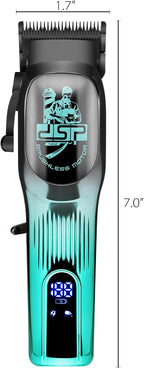 DSP Professional Hair Clipper for Men, Brushless Motor with 4CR DLC+Ceramic Blade, Rechargeable Cordless Hair Cutting Kit- Gift for Men, Pack of 2