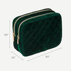 Conair Women's Double Zip Organizer-Toiletry Travel Bag-Makeup-Gifts for Her, Evergreen, 1 Count (Pack of 12)