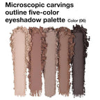 5 Colors Matte Eyeshadow Makeup Palette, 5 Natural Neutral Nude Brown Cool-Toned Nude Taupe Eyeshadow, Looks for Brown Eyes Women Finish Long Wearing Waterproof Professional Eye Makeup 06#