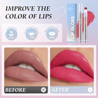 Cushion Lip Gloss Matte Lip Tint – Long-Lasting Lightweight Color, Soft Plush Applicator for Gradient Blurred Lips, Non-Sticky Velvet Finish Hydrating Lip Stain 04#–Plum Pink