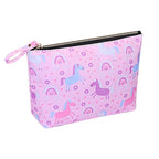 Large Makeup Bag for Women Zipper Pouch Travel Cosmetic Organizer Animal Print, Unicorn