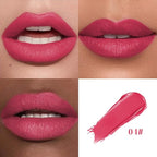 Cushion Lip Gloss Matte Lip Tint – Long-Lasting Lightweight Color, Soft Plush Applicator for Gradient Blurred Lips, Non-Sticky Velvet Finish Hydrating Lip Stain 04#–Plum Pink