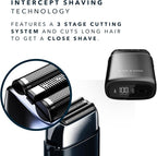 Blade & Stone PS501 Foil Shaver for Men – Dual Foil Cordless Shaver with Graphene-X Blades and 8000 RPM Digital Motor – All-Metal, Rechargeable Wet and Dry Razor – Aviator