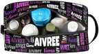 Personalized Makeup Bag with Name, Travel Cosmetic Bag for Women, Friends, Mother's Day, Bridesmaid, Bride, Wedding, Graduation, Black Background