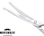 Tweezerman 7" Pet Grooming Scissors with Safety Round Tips, Professional Curved Grooming Shears for Dogs and Cats