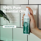 MOXE Shower Mist, Spa Steam Spray, Certified Natural Essential Oils, Aromatherapy, Calming Relief (Lavander and Eucalyptus, 4 Fl Oz (Pack of 2))