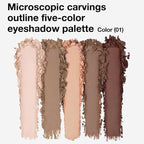 5 Colors Matte Eyeshadow Makeup Palette, 5 Natural Classic Nude Neutral Nude Brown Eyeshadow, Looks for Brown Eyes Women Finish Long Wearing Waterproof Professional Eye Makeup 01#