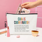 Chaos Coordinator Makeup Bag Chaos Coordinator Gifts for Women Thank You Gifts Cosmetic Bag Zipper Pouch Appreciation Gifts for Coworkers Boss Lady Mentor Coach Leader Christmas Birthday Gifts