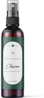 Natural Room & Linen Spray, A2 Charm, Made with Essential Oils & Natural Vegan Ingredients - Freshen Your Space with the Bright Long Lasting Aroma - Non-Toxic and Eco-Friendly, Essential Oil Blend