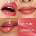 Kaely Nude Honey Lipstick Tinted Lip Balm, Hydrating Shine Lipstick for Women Dry Lips, Moisturizing Nourishing Glossy Lip Gloss Stain Makeup, Sheer Lightweight, Vegan & Cruelty-Free, 04