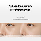 ABOUT TONE Sebum Cut Powder Pact 0.28oz - Extreme Sebum Control Pressed Powder Compact with Mirror and Puff Non-Dry Oil Cut Ultra-Fine Texture Face Makeup Finishing Setting Fixing Longlasting Vegan