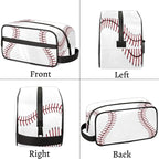 Bardic Kids Travel Toiletry Bag for boys - Baseball Hanging Toiletry Bag Softball Texture Ball Kindle Dopp Kit Cosmetic Organizer Makeup Bag Shower Shaving Bag for Men Women Travel Essential