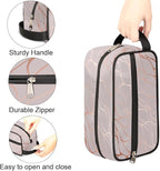 Abstract Rose Gold Marble Travel Toiletry Bag for Women Men Lightweight Cosmetic Makeup Bag Organizer Waterproof Shaving Bag Dopp Kit with Large Capacity for Toiletries and Shaving Accessories