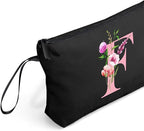 Birthday Friendship Womens Bridesmaid Proposal Coolest Gifts for Sister Teacher Coworkers Bride Personalized Travel Makeup Cosmetic Bag with Mirror Valentines Mothers Day Christmas Graduation F