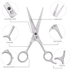 Jimy 6.5" Hair Scissors Professional – Ultra Sharp Razor Edge Stainless-Steel Scissors to Cut Hair – Ergonomic Design Salon Quality Hair Shears for Men, Women & Barbers