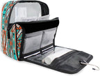 Hanging Toiletry Bag Ethnic Aztec Geometric Portable Travel Cosmetic Makeup Bag Bathroom Shower Shaving Kit Organizer Bag for Men Women