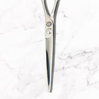 Saki Shears Odachi 5.5" Hair Cutting Scissors/Shears - Straight Handles - Dual Tangs - Zero Offset - Lightweight Hair Scissors for Professionals - Japanese 440C Steel - For Barbers and Hairdressers