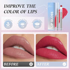 Cushion Lip Gloss Matte Lip Tint – Long-Lasting Lightweight Color, Soft Plush Applicator for Gradient Blurred Lips, Non-Sticky Velvet Finish Hydrating Lip Stain 05#–Berry Plum