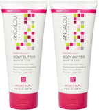 Andalou Naturals Body Btr, 1000 Roses, Velvet Soft, 8 Fl Oz (Pack of 2)
