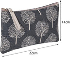 SUMAJU 2 Pcs Canvas Cosmetic Bag, Multi-Function Small Zipper Pouch Cute Makeup Pouch Travel Toiletry Bag Travel Size Toiletries Christmas Stocking Stuffers Gifts for Women,8.6 * 5.5 In