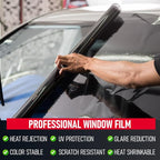United Window Tint 24" in 100'Ft Nano Carbon Film 2Ply Charcoal 50% VLT - Clear PET Privacy Window Tint for Car, Home, Blocks UV/IR Rays, Reduce Heat & Glare- Adhesive Film - Lifetime Color Stability