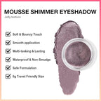 Cream Glitter Dark Purple Shimmer Metallic Eyeshadow Palette Makeup, Natural Single Mini Instant Holographic Eyeshadow For Women, Sombras Crema Para Ojos, Talc, Paraben & Cruelty Free