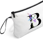 SEAMOON Women Birthday Unique Maid of Honor Friendship Gifts for Sister Bridesmaid Bride Personalized Travel Makeup Cosmetic Bag with Mirror Valentines Mothers Day Christmas Graduation B