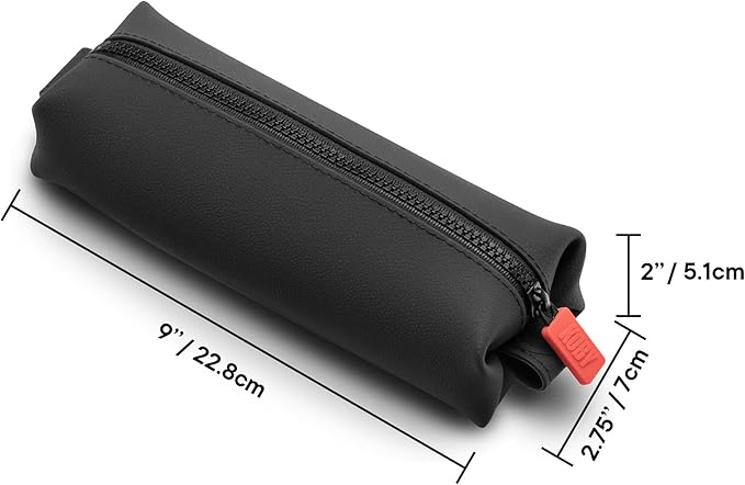 TOOLETRIES The Koby Mini Kit - Silicone Toiletry Organizer, Bathroom Travel Bag - Features Heavy-Duty Zipper, Leak Resistance, Easy to Clean - Charcoal