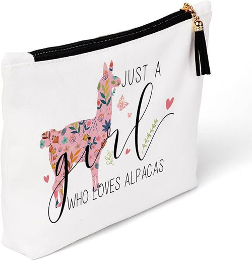 Alpaca Gifts for Lovers, Stuff Merch Decor, Christmas Birthday for Owners, Farmer, Breeder, Crazy Lady Makeup Bag Women Love Alpacas