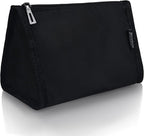 Aosbos Premium Small Makeup Bag, Compact Cosmetic Pouch, Travel-Size Make UP Case for Women, Black