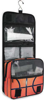 Hanging Toiletry Bag Sport Ball Basketball Portable Travel Cosmetic Makeup Bag Bathroom Shower Shaving Kit Organizer Bag for Men Women