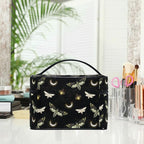 Goth Makeup Bag Black, Gothic Moth Butterfly Makeup Organizer Bags Toiletry Bag Box Travel Cosmetic Bag Make Up Train Case for Women Teen Girl Ladies
