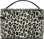 Makeup Bag, Leopard Skin Animal Print Travel Makeup Organizer Bag Cosmetic Cases Toiletry Bags for Girl Women Ladies