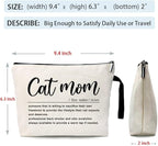 ZHANTUONE Cat Mom Funny Cosmetic Bag, for Travel Toiletry Zipper Storage Pouch Makeup Bag, Gifts for Cat Lovers Mom, Birthday Gifts for Daughters Sisters Friends Coworker