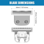 2 Pack 02144 Replacement Detachable T Blade Compatible with Wahl Trimmers 9864/9864SS/9686/9818A/9854L/9876L/9854 /WSS3L/SS2L etc - Japanese Stainless Steel 40mm Replacement Trimmer Blade #02144