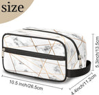 Marble Texture Abstract Travel Toiletry Bag for Women Men Lightweight Cosmetic Makeup Bag Organizer Waterproof Shaving Bag Dopp Kit with Large Capacity for Toiletries and Shaving Accessories