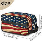 4Th Of July Usa Flag Travel Toiletry Bag for Women Men Lightweight Cosmetic Makeup Bag Organizer Waterproof Shaving Bag Dopp Kit with Large Capacity for Toiletries and Shaving Accessories