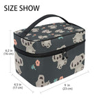 senya Cosmetic Bag Cartoon Koala Travel Makeup Organizer Bag Portable Train Case for Women Girls