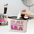 jeilink Godmother Gift Cosmetic Bag Gifts for Godmother Travel Makeup Bag God Mother Gifts for Women Organizer Bag Mom Gifts Mother Gifts Best Gifts for Mom Mama Mother Female Mothers Day Birthday