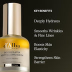 d'alba Piedmont Italian White Truffle Double Layer Revitalizing Serum (1.01 fl.oz), 100hr Hydration, Hyaluronic Acid and Centella Asiatica, Skin Firming and Tightening, Long-lasting Korean Skin Care