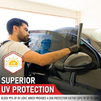 United Window Tint 24" in 100'Ft Nano Carbon Film 2Ply Charcoal 50% VLT - Clear PET Privacy Window Tint for Car, Home, Blocks UV/IR Rays, Reduce Heat & Glare- Adhesive Film - Lifetime Color Stability