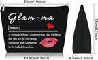 Sazuwu Grandma Black Makeup Bag Mothers Day Birthday Gifts for Grandma from Granddaughter Grandson Cosmetic Bag Nana Gifts from Grandkids Travel Pouch