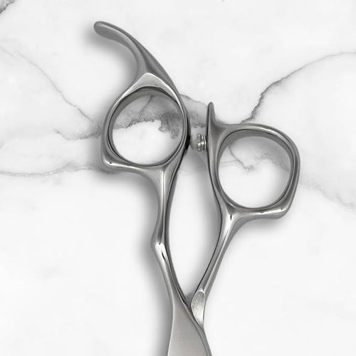 Apex 6" Complete Set of Hair Cutting Shears Includes a 6" Cutting Scissors and a 6" Thinning Shear with a Leather Case - 440C Stainless Steel - Designed by Saki Shears