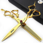 Hair Scissors 6/7/8/9-inch 440C High Hardness For Hairdressers Haircuts Cuttinging Scissors Professional Haircut (7 inch-2pc)