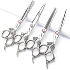6/7/8/9-inch professional hair clipper set, stainless steel sharp hair clippers, hairdresser specific scissor(7 inches, 4 pieces)