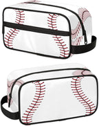 Bardic Kids Travel Toiletry Bag for boys - Baseball Hanging Toiletry Bag Softball Texture Ball Kindle Dopp Kit Cosmetic Organizer Makeup Bag Shower Shaving Bag for Men Women Travel Essential