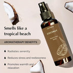 Coconut Room, Linen & Pillow Spray by Aromafume | 100ml/3.38 fl oz | with Pure Coconut Essential Oil | Aromatherapy Spray for Relaxation, Sleep & Stress Relief | Mist for Bedding, Fabrics
