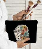 Makeup Bag,Mental Health Gifts,Motivational Gifts for Women,Your Anxiety is a Lying Mental Health Brain with Flowers Makeup Bags,Affirmations Cosmetic Bag,Travel Makeup Bag,Small Makeup Bag