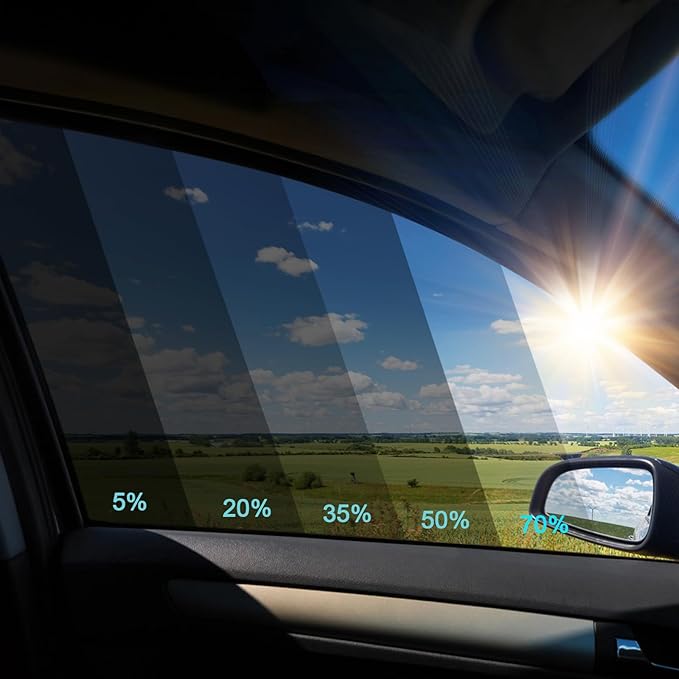 Car Window Tint 5% VLT 36" in x 25'Ft - Ceramic Privacy Window Film for Car, Blocks 99% UV & IR Rays, Heat Resistant Anti-Glare Film for Auto Windshield, Scratch Resistant Sun Shade Tint