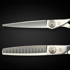 Saki Shears Tsuru Hair Cutting Scissors - Polished Japanese Steel- 6" Hair Shears for Barbers and Hair Stylists - Thumb Screw for Easy Tension Adjustment (Set of Hair Shears)